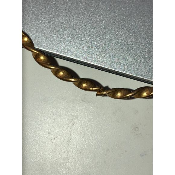 Two Brass Twisted Curved Around 2.75" Bangle Bracelets! - Picture 9 of 10